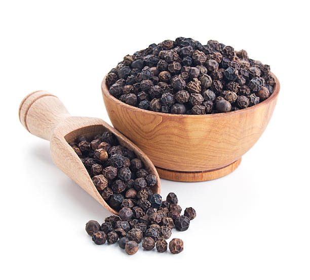 black pepper isolated on white background